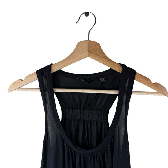 Ted Baker London black Skylon racer back tank top Size 2 - Picture 6 of 9